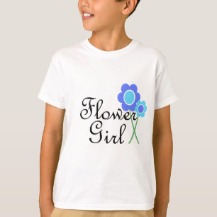 Camiseta Niña de flores de margarita azul