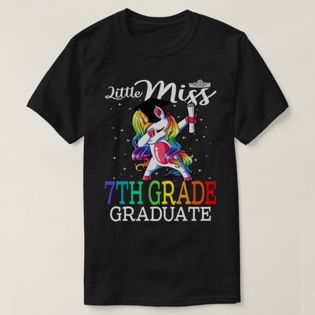 Camiseta Niña de grado 7º Unicornio ver2 (Diseño del anverso)