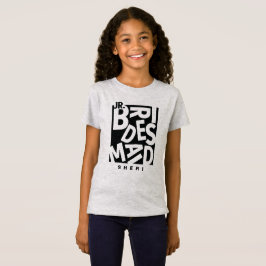 Camiseta Niña de honor en tipografía negra, boda