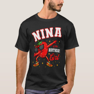 Camiseta Nina De La Chica De Cumpleaños Dabbing Strawberry