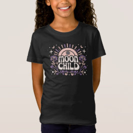 Camiseta Niña de la luna bruja púrpura whimsigoth estética