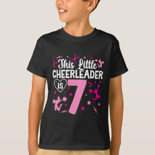 Camiseta Niña de porristas en su cumpleaños 7 siete años de