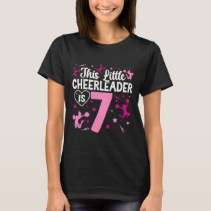 Camiseta Niña de porristas en su cumpleaños 7 siete años de