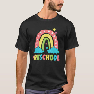 Camiseta Niña de preescolar arcoíris niños maestro hola pre