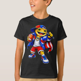Camiseta Niña de Puerto Rico bandera música rana coqui dive