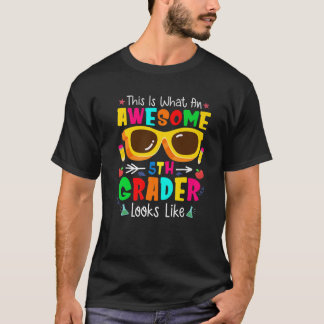 Camiseta Niña De Vuelta A La Escuela De 5º Grado Increíble