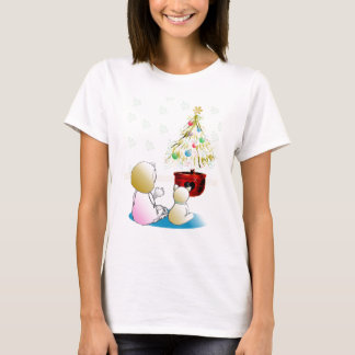 Camiseta Niña en camisón Nochebuena