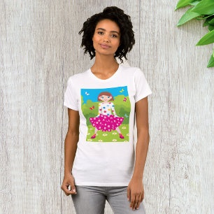 Camiseta Niña Feliz con Flores y Mariposas