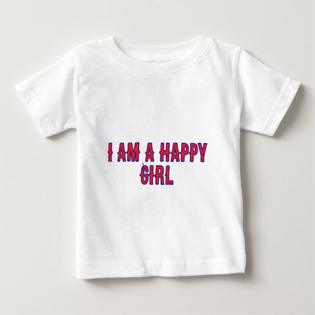 Camiseta Niña Feliz Sonriente Diseño Infantil (Anverso)