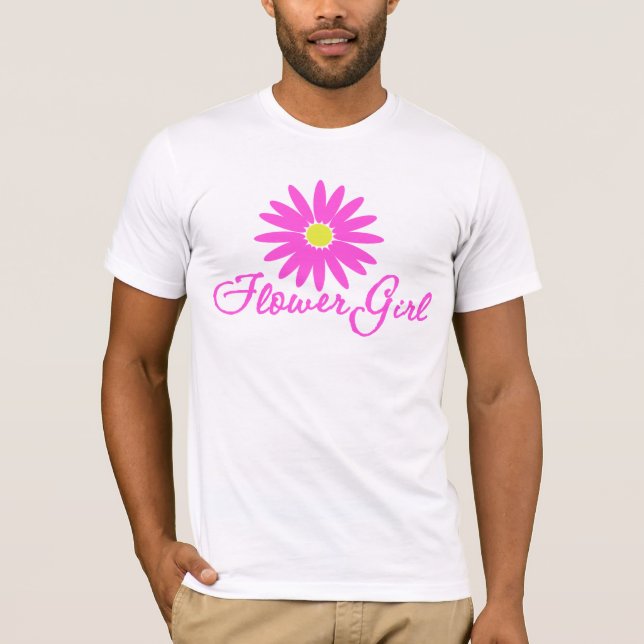 Camiseta Niña Flor Daisy/ Rosa (Anverso)