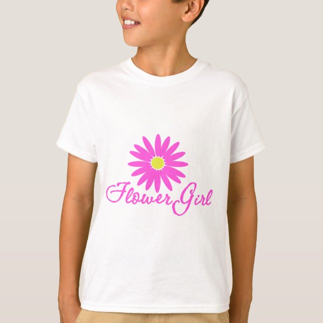 Camiseta Niña Flor Daisy/ Rosa (Anverso)