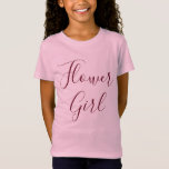 Camiseta Niña Flor Rosa<br><div class="desc">Una linda camisa para tu querido chica floral, pon una sonrisa en su cara con esta linda camiseta rosa "chica de flores". Retratando a la "Chica de la Flor" en un gran texto cursivo en burdeos, ¡ordene el suyo hoy!</div>