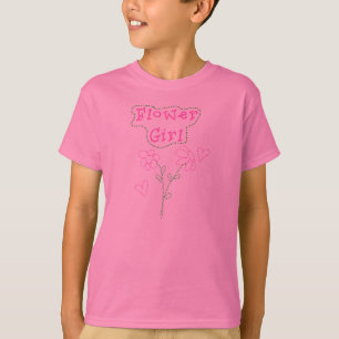 Camiseta Niña flor rosa