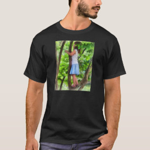 Camiseta Niña jugando en el árbol