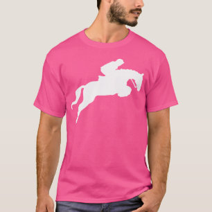 Camiseta Niña linda de caza montando a caballo al estilo in