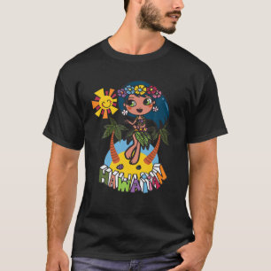 Camiseta Niña Luau Hawaii Costume a los niños guapos Hawai