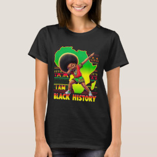 Camiseta Niña mariposa Chica Soy negro de la historia Áfric
