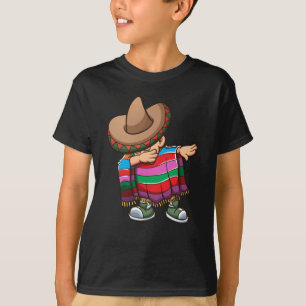 Camiseta Niña mexicana con Sombrero y Sombrero