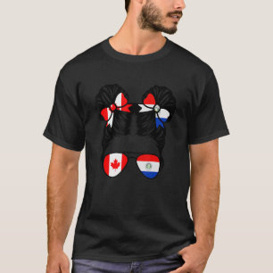 Camiseta Niña mitad canadiense mitad paraguaya Canadá Niños