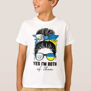 Camiseta Niña mitad guatemalteca mitad ucraniana Guatemala
