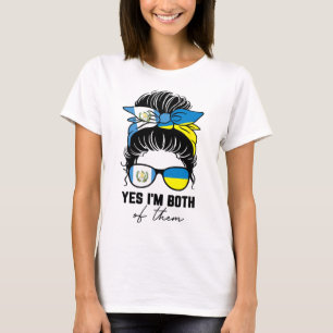 Camiseta Niña mitad guatemalteca mitad ucraniana Guatemala