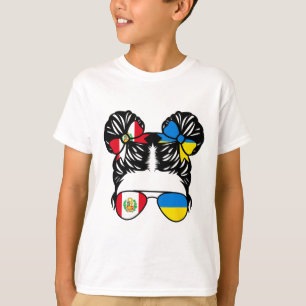 Camiseta Niña mitad peruana mitad ucraniana Perú Niños Heri