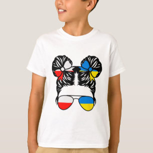 Camiseta Niña mitad polaca mitad ucraniana Polonia Niños He