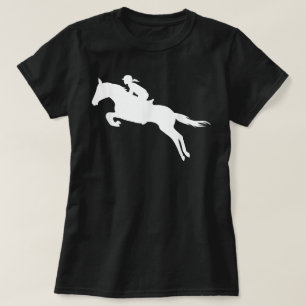Camiseta Niña montando a caballo saltador inglés lindo