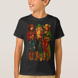 Camiseta Niña negra afroamericana Navidades occidentales T