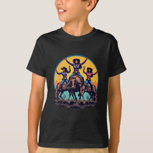 Camiseta Niña negra Chica occidental Rodeo Melanin negro su