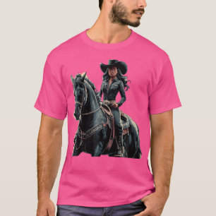 Camiseta Niña negra de la historia negra del Rodeo occident