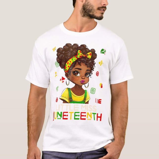 Camiseta Niña Niña Pequeña Señorita Junetdecia Niña Niña Ne (Anverso)