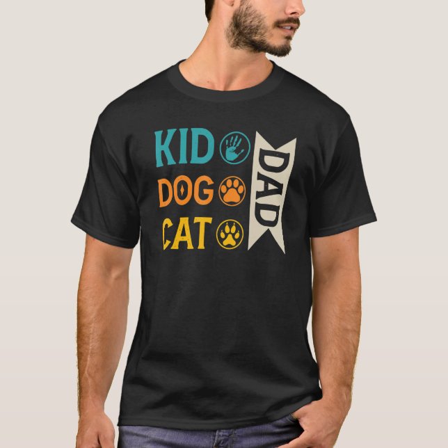 Camiseta Niña Papá Perro Papá Padre Trae A Dios Para Hombre (Anverso)