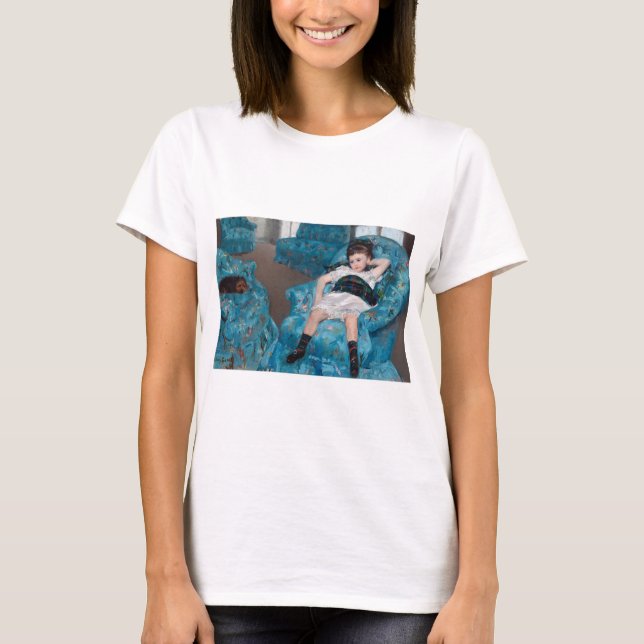 Camiseta Niña pequeña en un sillón azul, Cassatt (Anverso)