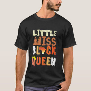 Camiseta Niña Pequeña Señorita Reina Negra Melanin Piel Mar