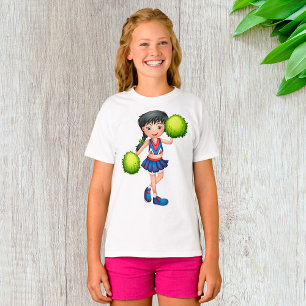 Camiseta Niña porrista con pompones diversión espíritu depo