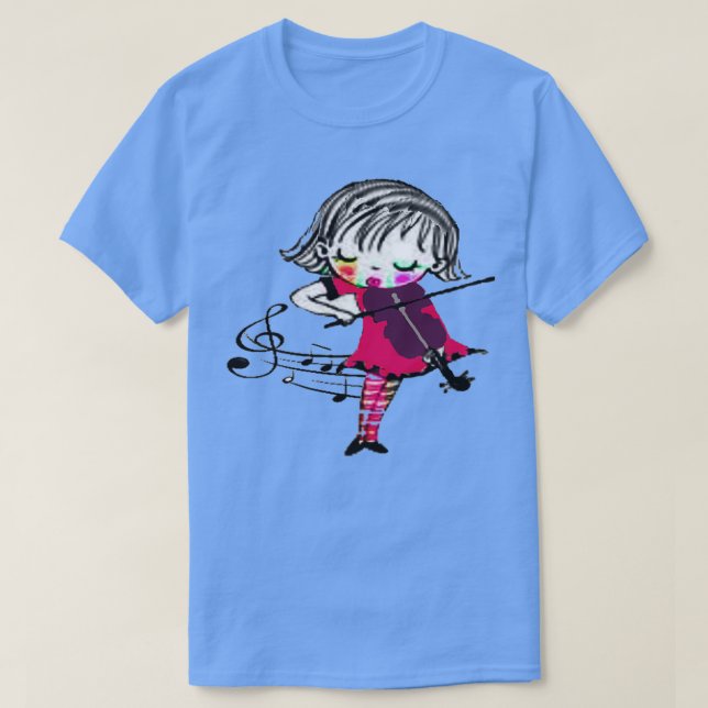 Camiseta Niña que toca el violín tschirt (Diseño del anverso)