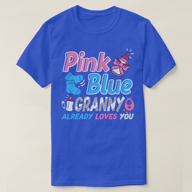 Camiseta Niña Rosa O Azul Ama A Su Bebé (Diseño del anverso)