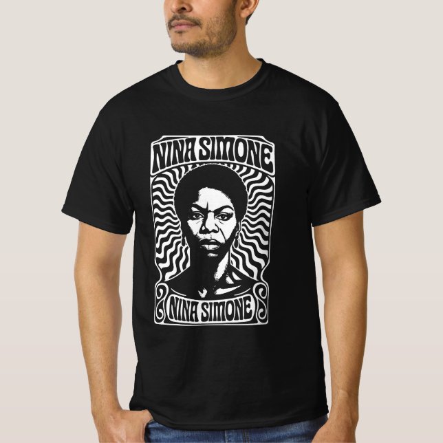 Camiseta Nina Simone – Affiche vintage psychédélique (Anverso)