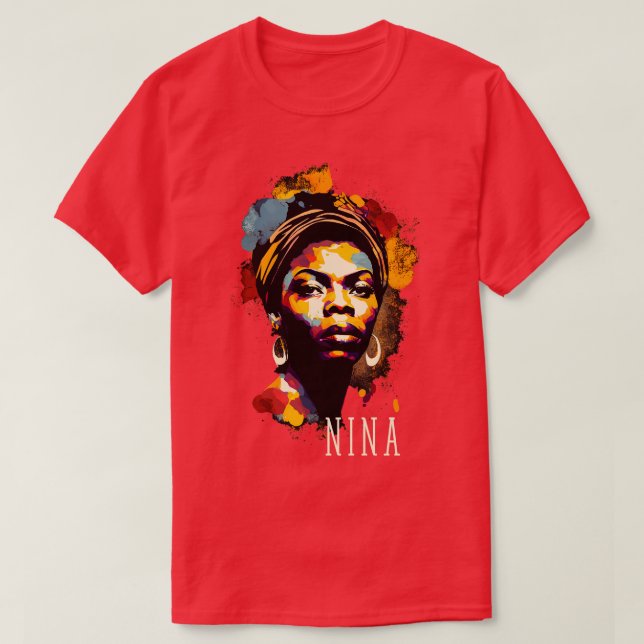 Camiseta Nina Simone Splash (Diseño del anverso)