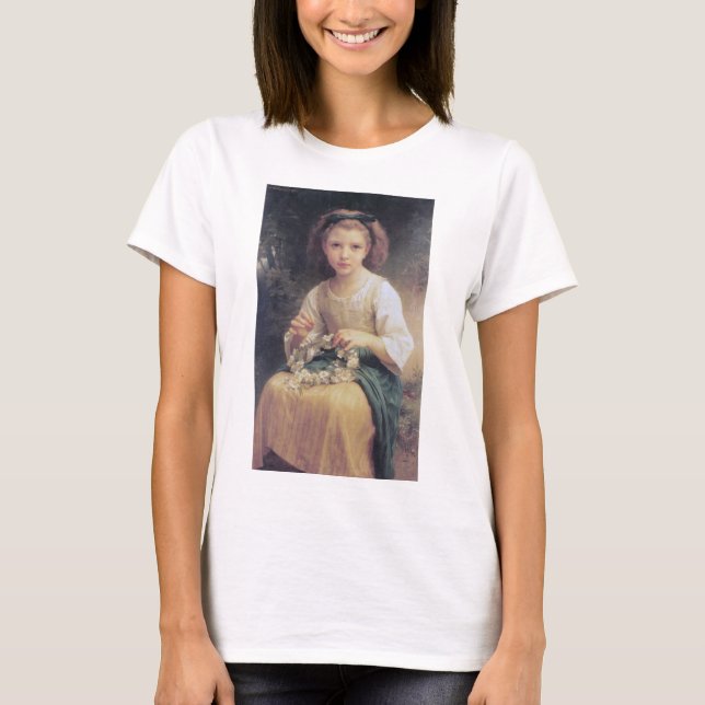 Camiseta Niña Trenzando una Corona, Bouguereau (Anverso)