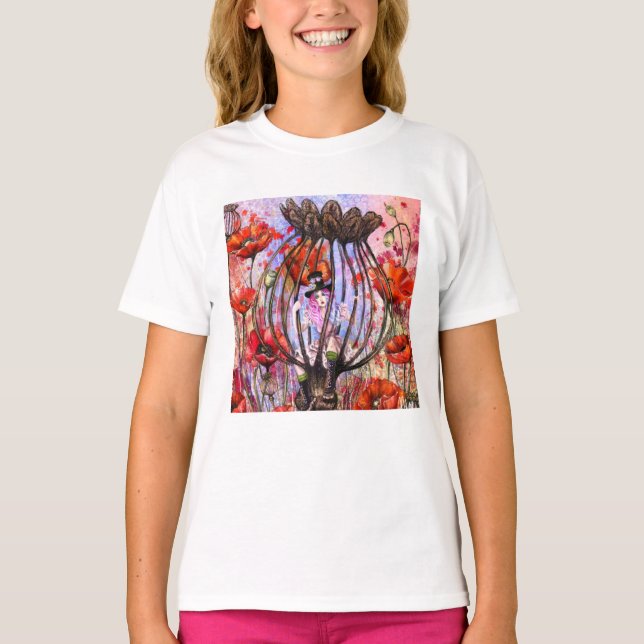 Camiseta Niña y Amapolas (Anverso)
