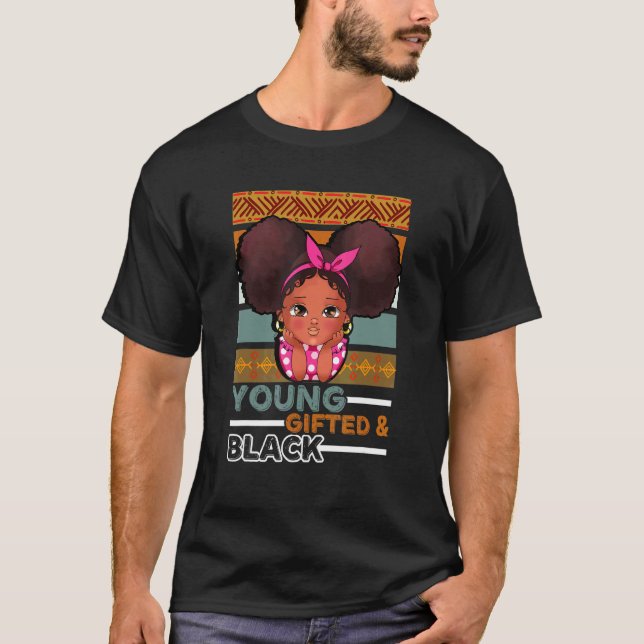 Camiseta Niña y joven hija de raza negra madre de bebé M (Anverso)