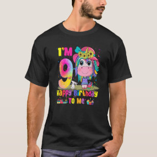 Camiseta Niñas de 9 años Chica de cumpleaños, princesa Unic