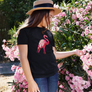 Camiseta Niñas de Flamenco Tropical con Estampado de Lentej