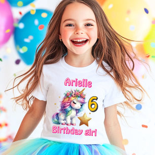 Camiseta Niñas de la estrella mágica del unicornio brillant