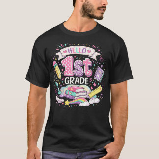 Camiseta Niñas de Primer Grado Vuelven a la Escuela Primer