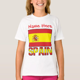 Camiseta Niñas del Patrimonio con Bandera de España Persona