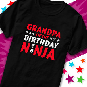 Camiseta Niñas Fiesta Ninja Karate Abuelo de Nacimiento Nin