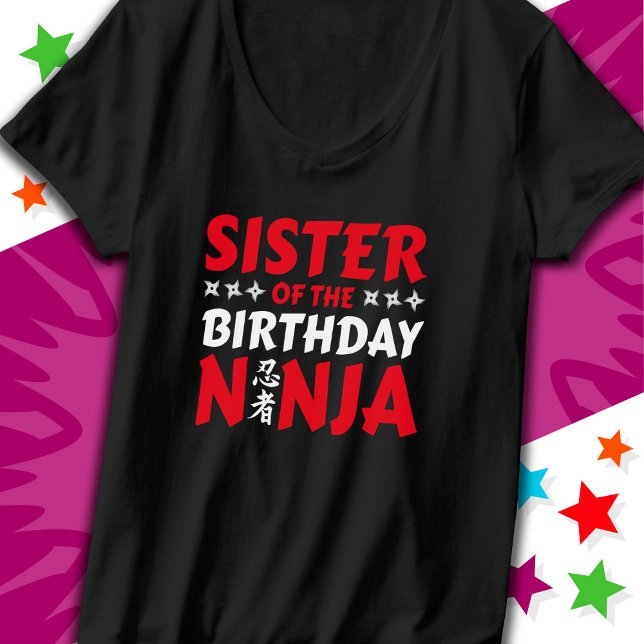 Camiseta Niñas Fiesta Ninja Karate Hermana del cumpleaños N (Subido por el creador)
